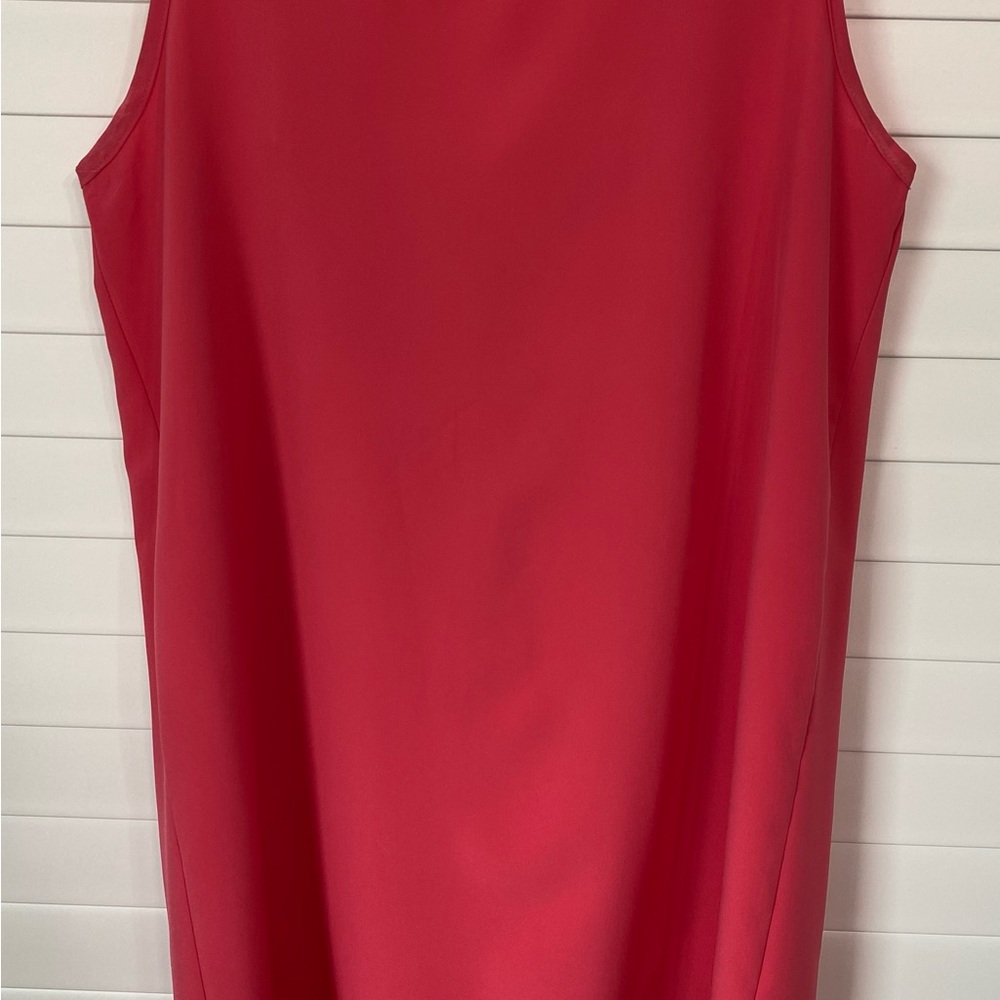 EUC Women’s Hot Pink Ruffled Sleeveless Polyester Dress by Brenda’s Medium - Picture 8 of 8